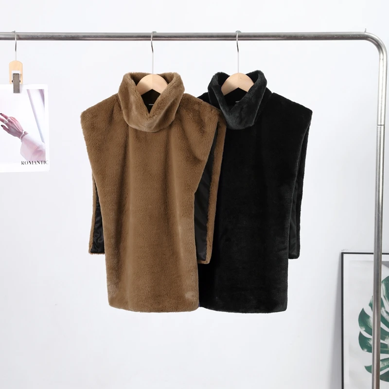 Elegant Luxury Thicken Brown Faux Fur Coats Women Loose Lapel Long Sleeve Furry Coats 2025 Winter Lady Warm Chic Outwear New