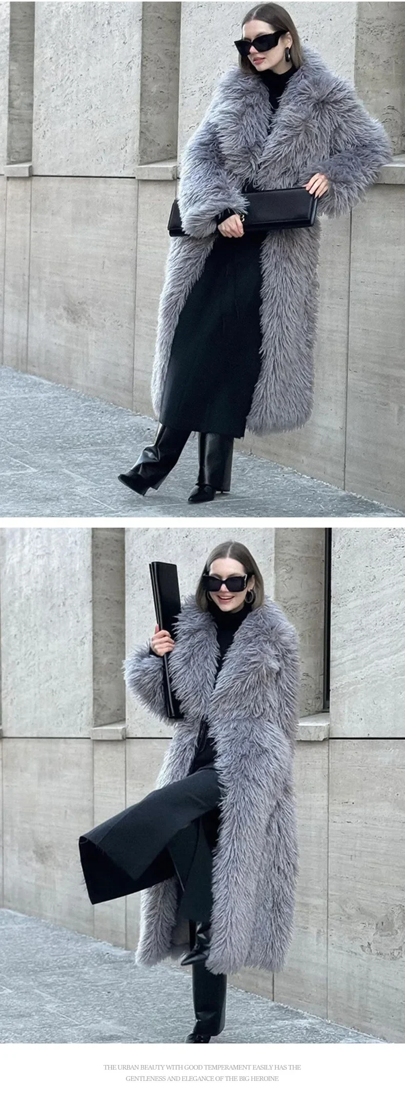 Faux Fur Long Coats Women Y2k Thick Warm Coat Furry Turn Down Collar Y2k Streetwear Jacket Elegant Autumn Winter Maxi Jackets