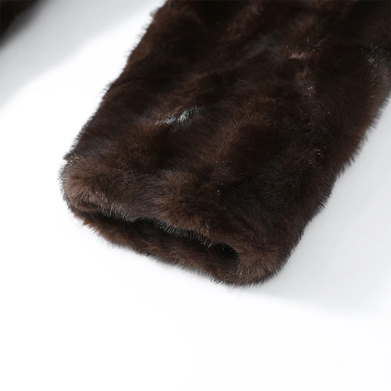 Brown Lace Up Faux Fur Coat Women Fashion Casual Full Sleeve Fluffy Loose Striped Long Coats Lady Winter Daily Street Jacket