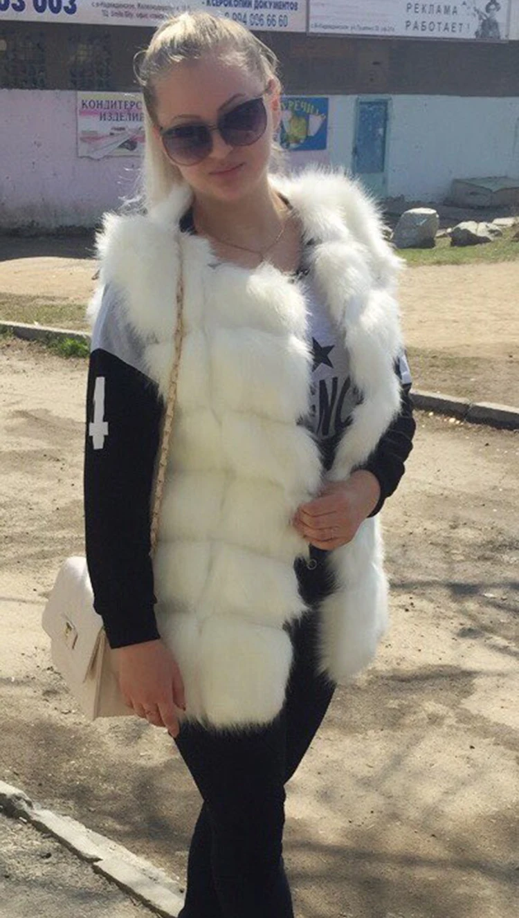 ZADORIN Hotsale Female Fur Waistcoat Winter Fluffy Faux Fur Vest Women O-Neck Spliced Sleeveless Long Faux Fur Coat Woman Vests