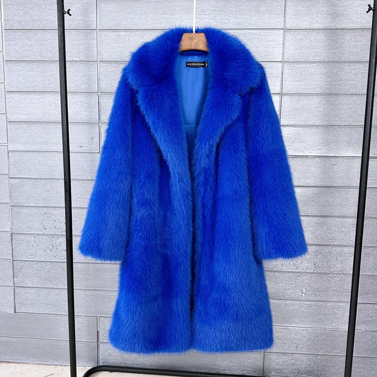 Fur & Faux Fur Coat Feminine Elegance 2026 New Winter Women's Fur Coat Fashion Temperament Lapel Solid Color Women Fur Coat H193