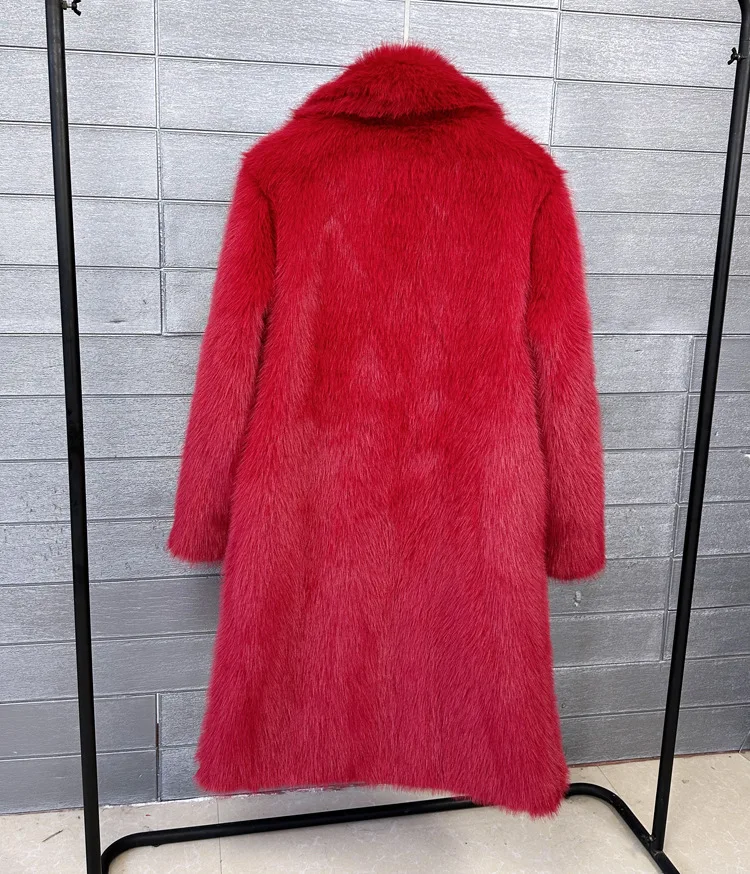 Fur & Faux Fur Coat Feminine Elegance 2026 New Winter Women's Fur Coat Fashion Temperament Lapel Solid Color Women Fur Coat H193