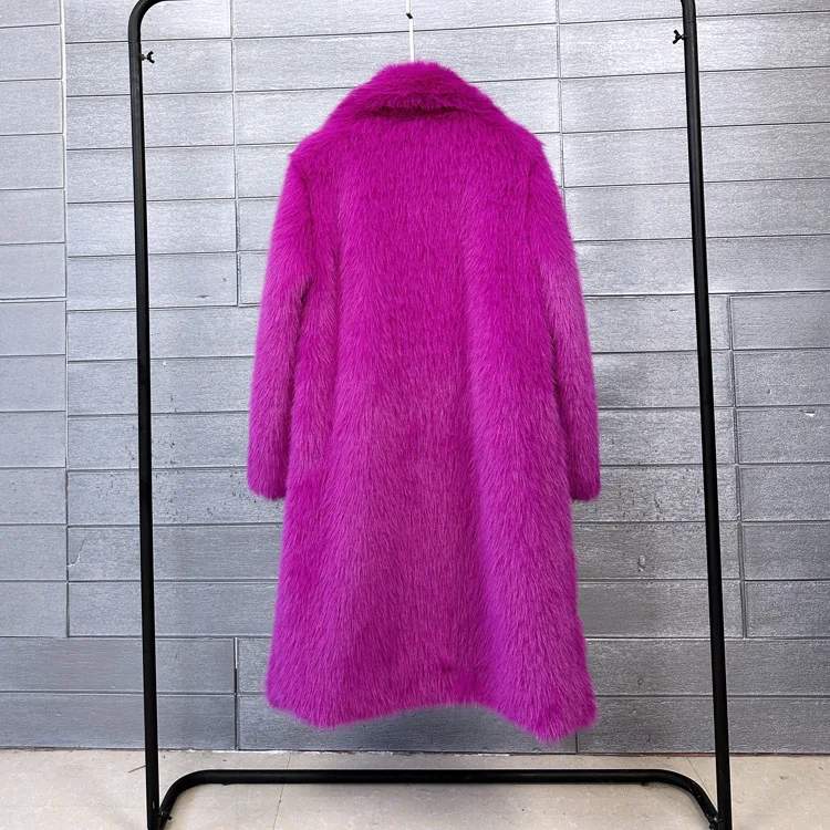 Fur & Faux Fur Coat Feminine Elegance 2026 New Winter Women's Fur Coat Fashion Temperament Lapel Solid Color Women Fur Coat H193