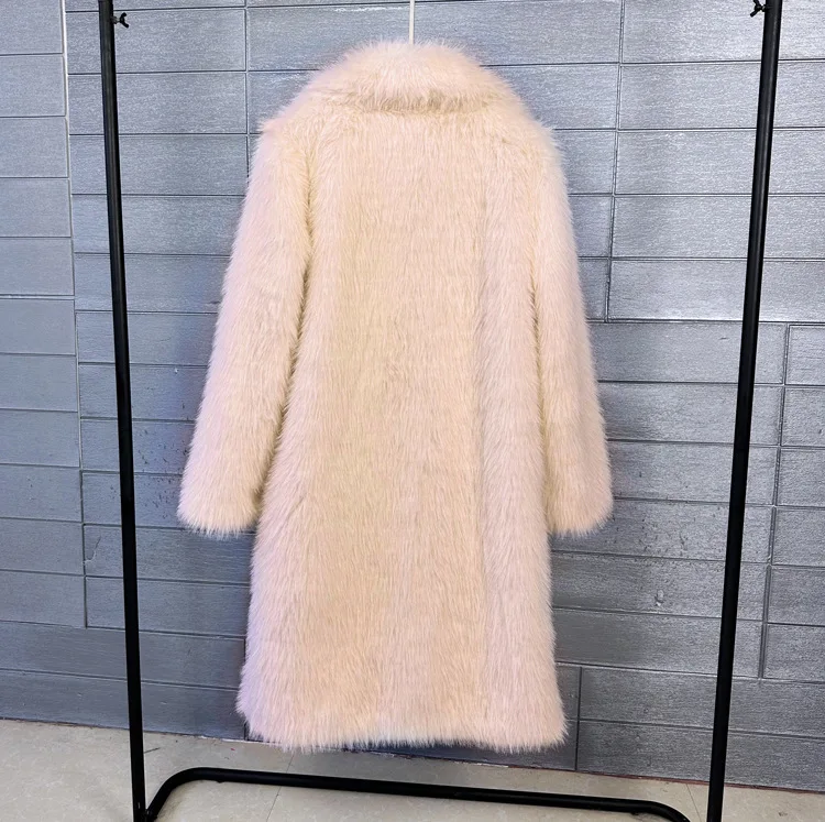 Fur & Faux Fur Coat Feminine Elegance 2026 New Winter Women's Fur Coat Fashion Temperament Lapel Solid Color Women Fur Coat H193