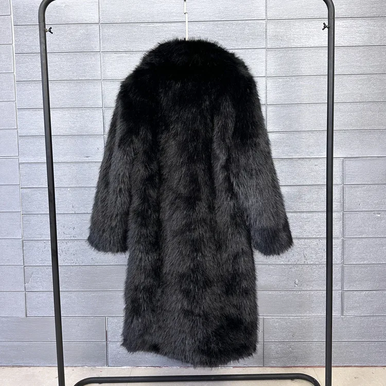 Fur & Faux Fur Coat Feminine Elegance 2026 New Winter Women's Fur Coat Fashion Temperament Lapel Solid Color Women Fur Coat H193