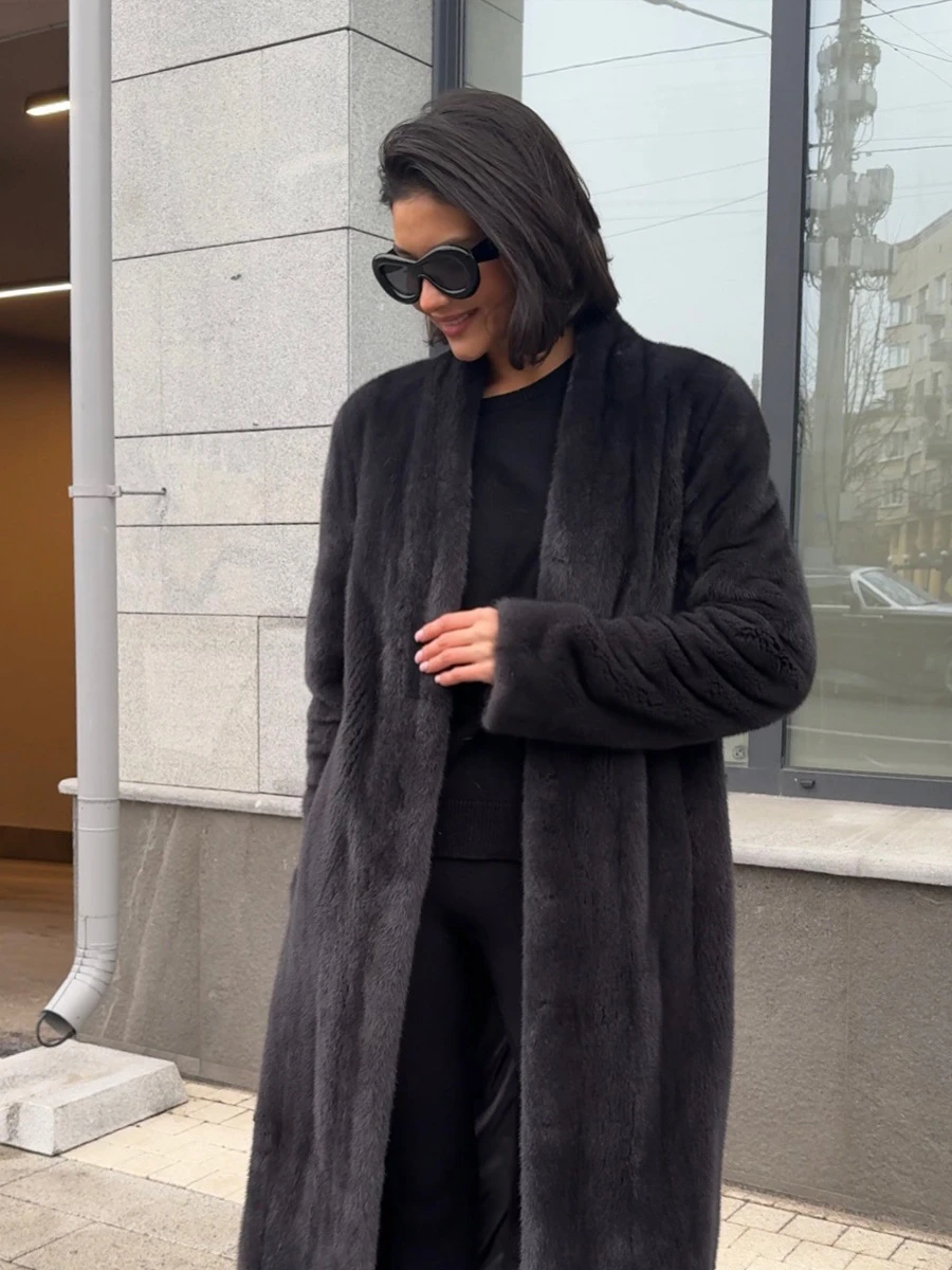Women Winter Long Fluffy Faux Fur Coat 2026 Warm Camel Black Maxi Jacket Luxury Open Front Soft Plush Overcoat Chic