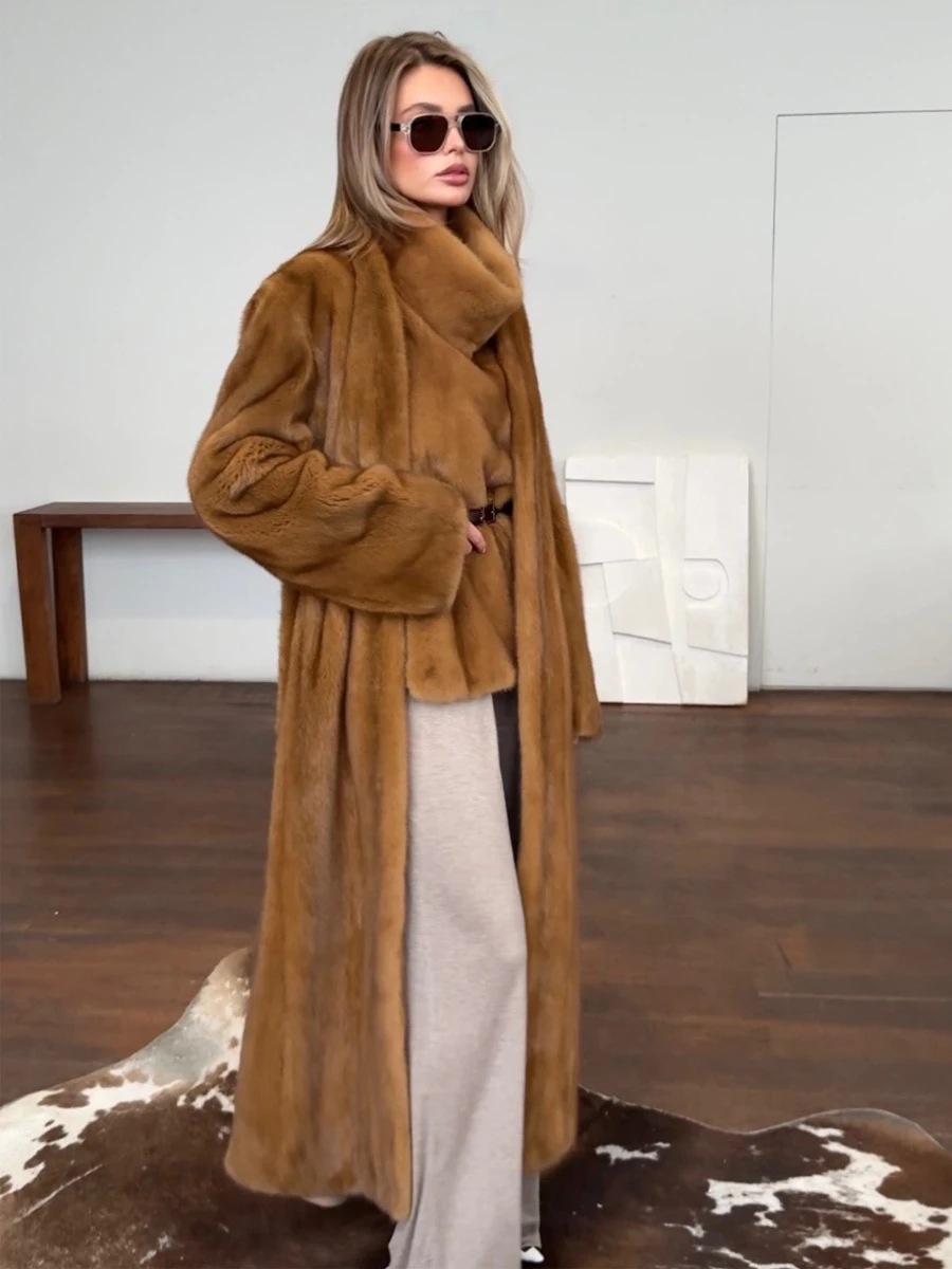 Women Winter Long Fluffy Faux Fur Coat 2026 Warm Camel Black Maxi Jacket Luxury Open Front Soft Plush Overcoat Chic