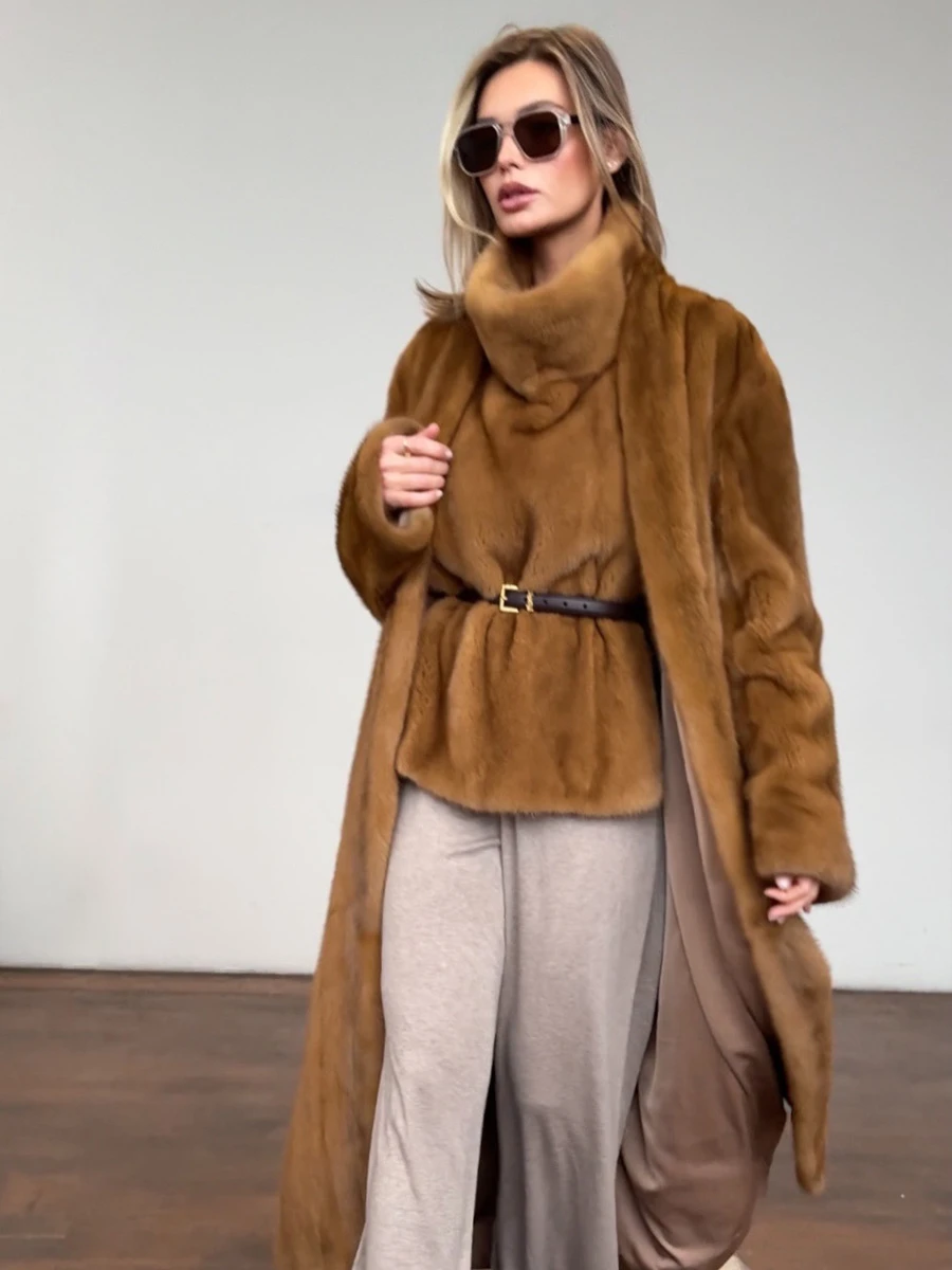 Women Winter Long Fluffy Faux Fur Coat 2026 Warm Camel Black Maxi Jacket Luxury Open Front Soft Plush Overcoat Chic