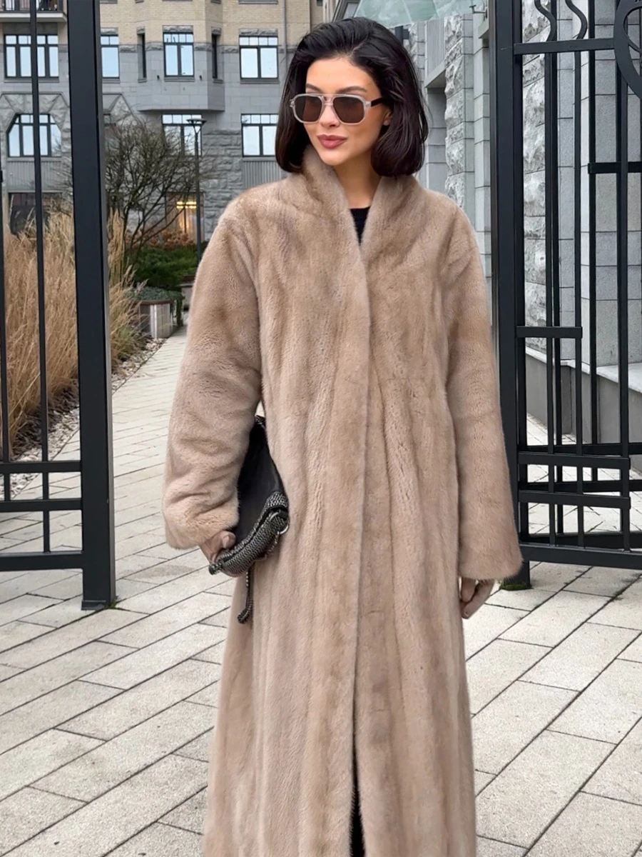 Women Winter Long Fluffy Faux Fur Coat 2026 Warm Camel Black Maxi Jacket Luxury Open Front Soft Plush Overcoat Chic