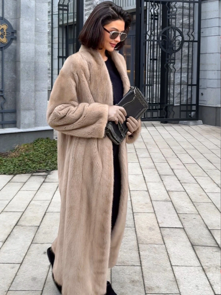 Women Winter Long Fluffy Faux Fur Coat 2026 Warm Camel Black Maxi Jacket Luxury Open Front Soft Plush Overcoat Chic