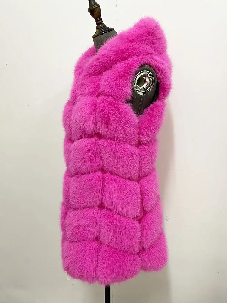 ZADORIN New Fashion Woman Sleeveless Faux Fur Coat Hooded Winter Fluffy Warm Faux Fur Vest Woman Faux Fur Coats and Jackets Tops