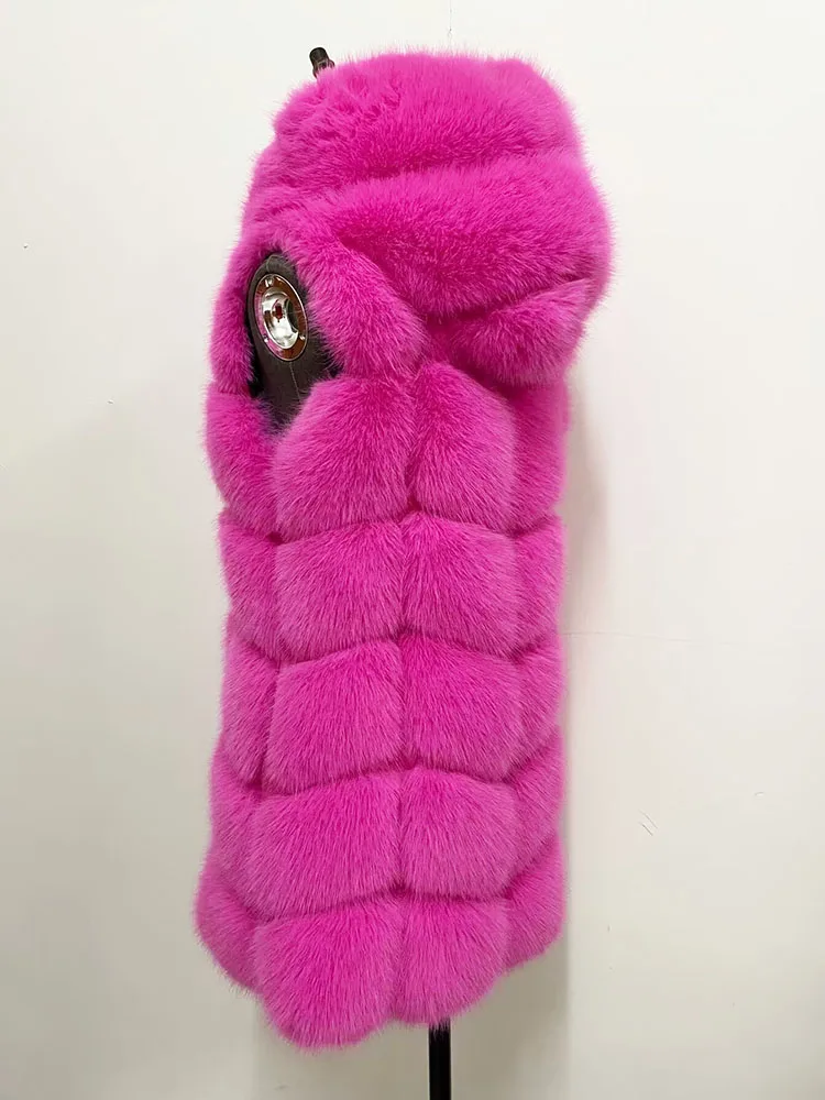 ZADORIN New Fashion Woman Sleeveless Faux Fur Coat Hooded Winter Fluffy Warm Faux Fur Vest Woman Faux Fur Coats and Jackets Tops