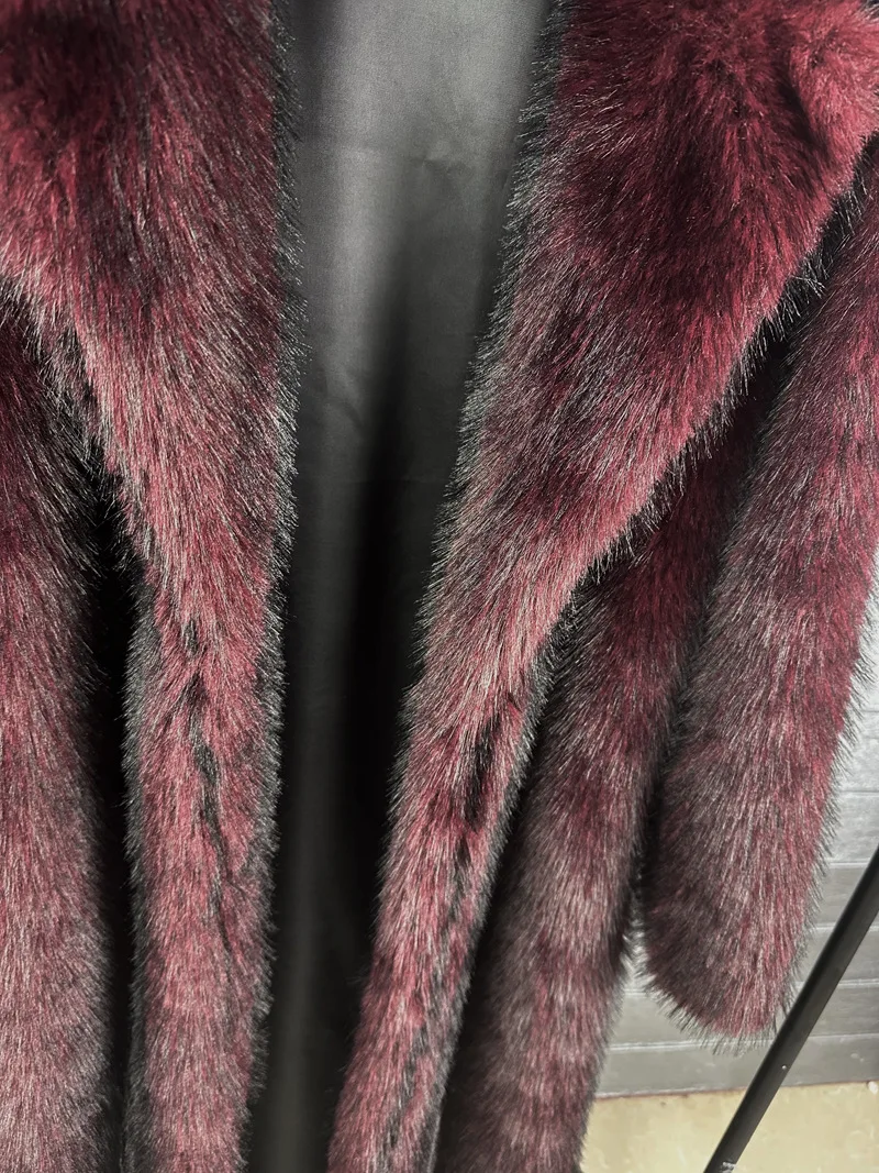 ZADORIN 130cm Long Luxury Lapel Faux Fur Coat Woman Y2K Clothes Thick Warm Fluffy Jacket Women Winter Faux Fur Coats Outerwears