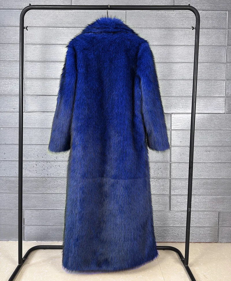 ZADORIN 130cm Long Luxury Lapel Faux Fur Coat Woman Y2K Clothes Thick Warm Fluffy Jacket Women Winter Faux Fur Coats Outerwears