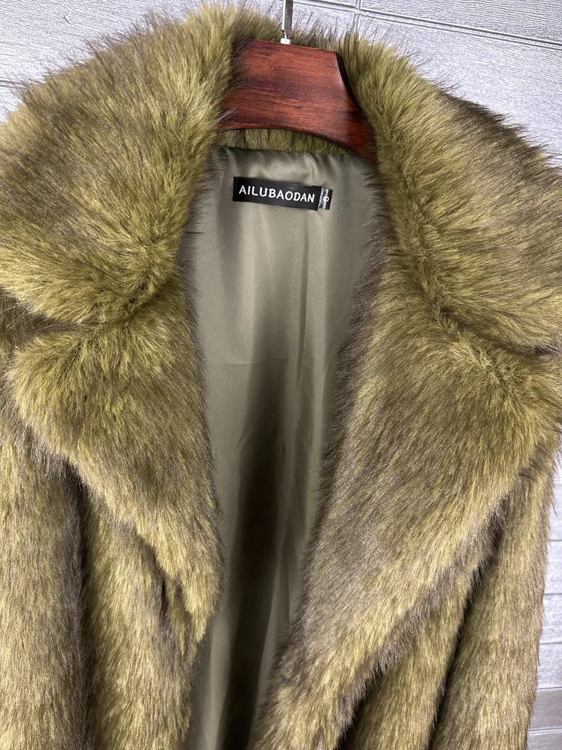 ZADORIN 130cm Long Luxury Lapel Faux Fur Coat Woman Y2K Clothes Thick Warm Fluffy Jacket Women Winter Faux Fur Coats Outerwears