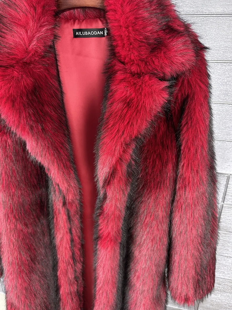ZADORIN 130cm Long Luxury Lapel Faux Fur Coat Woman Y2K Clothes Thick Warm Fluffy Jacket Women Winter Faux Fur Coats Outerwears