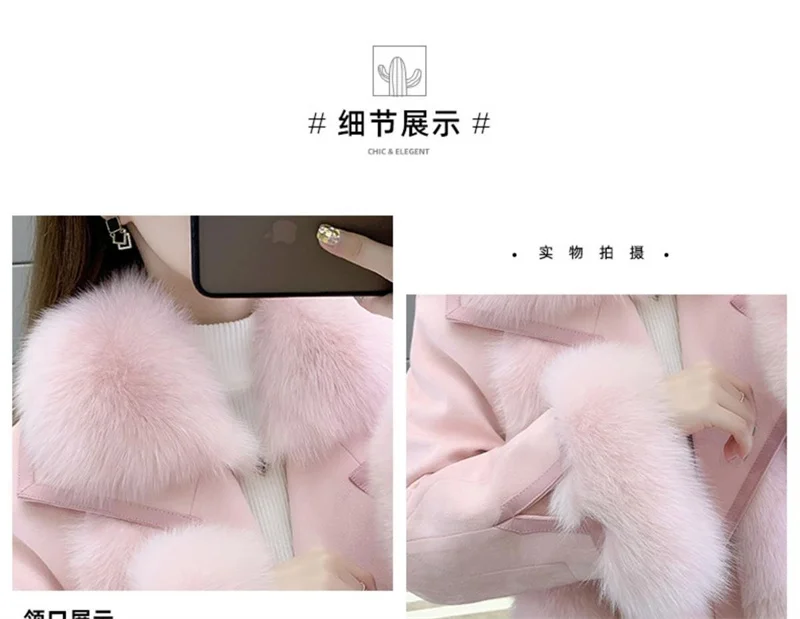 2025 Women Mid-Long Style Faux Fur Jacket Winter Female Pu Leather Splicing Fur Outwear Ladies Long Sleeve Thicken Warm Fur Coat