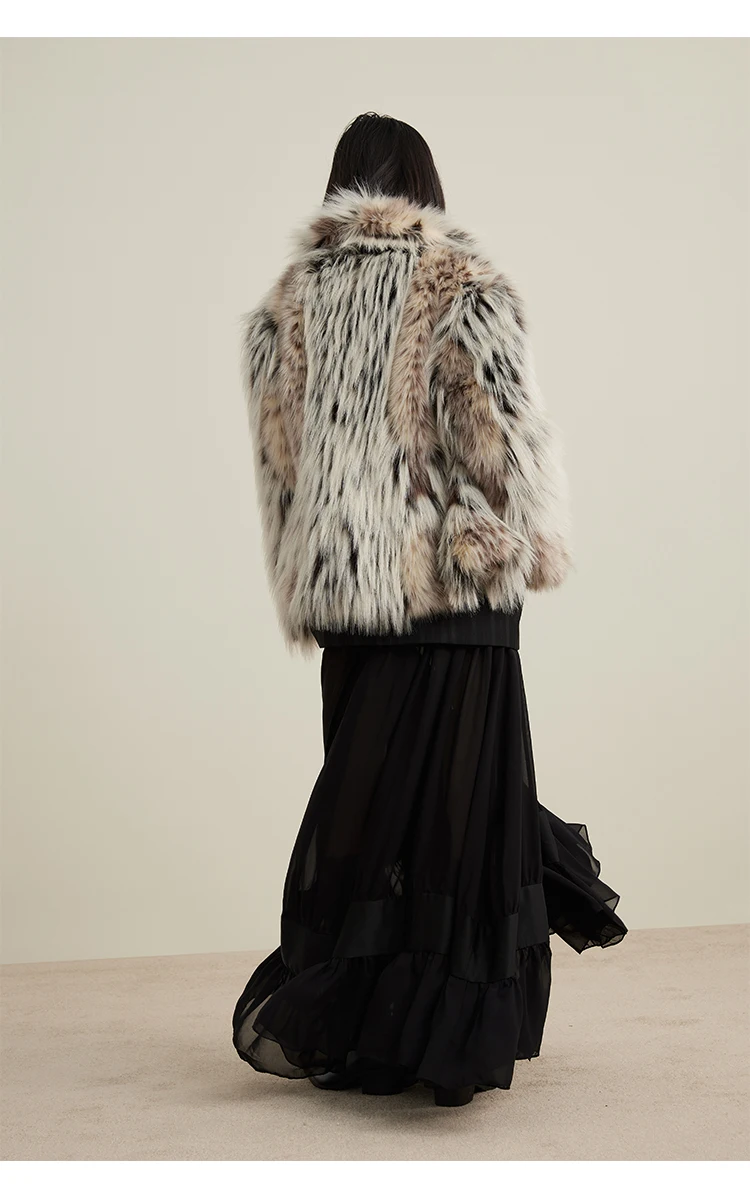 Lautaro Spring Autumn Winter Colorful Thickened Warm Hairy Shaggy Faux Fox Fur Coat Women Short Loose Luxury Fluffy Jacket 2025