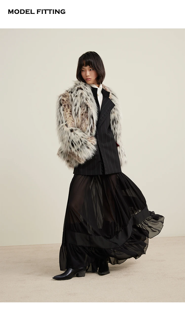 Lautaro Spring Autumn Winter Colorful Thickened Warm Hairy Shaggy Faux Fox Fur Coat Women Short Loose Luxury Fluffy Jacket 2025