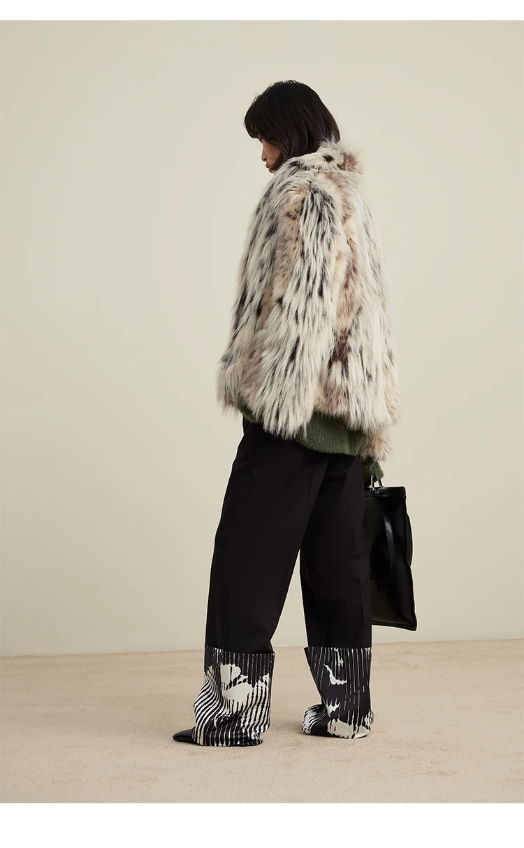 Lautaro Spring Autumn Winter Colorful Thickened Warm Hairy Shaggy Faux Fox Fur Coat Women Short Loose Luxury Fluffy Jacket 2025