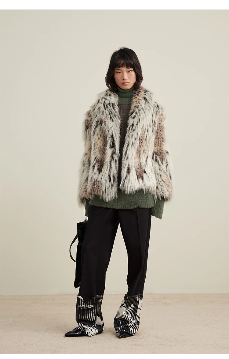 Lautaro Spring Autumn Winter Colorful Thickened Warm Hairy Shaggy Faux Fox Fur Coat Women Short Loose Luxury Fluffy Jacket 2025