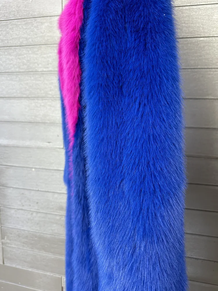 DEAT 2026 Winter New Items Fashion Imitation Fur Coat For Women Contrast Color High-end Versatile Trench Female 11A05600
