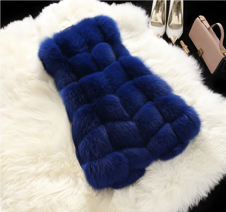Women Vests Thick Faux Fur Tops Sleeveless Cardigan Round Neck Regular Vest Coats Solid Spliced Casual Lady Winter 2025