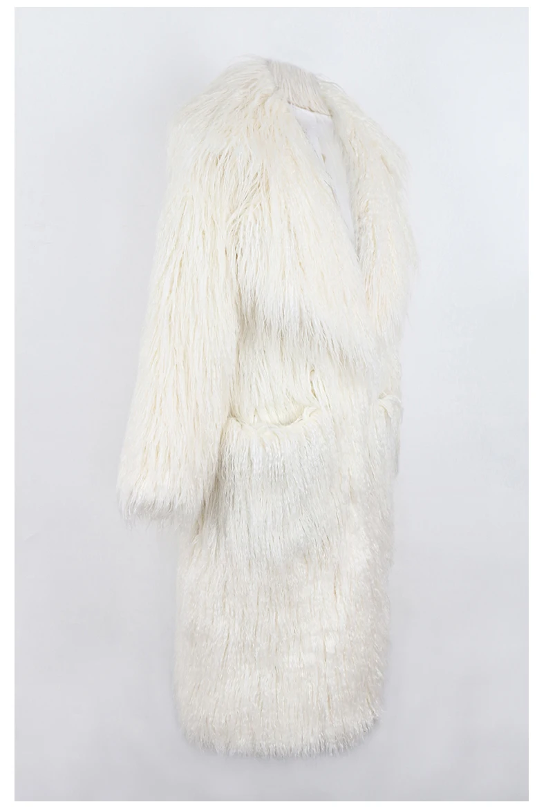 Mauroicardi Winter Thick Warm Shaggy Hairy Fluffy Colored Bright Pink Long Faux Fur Coat Women Loose Luxury Furry Overcoat 2025