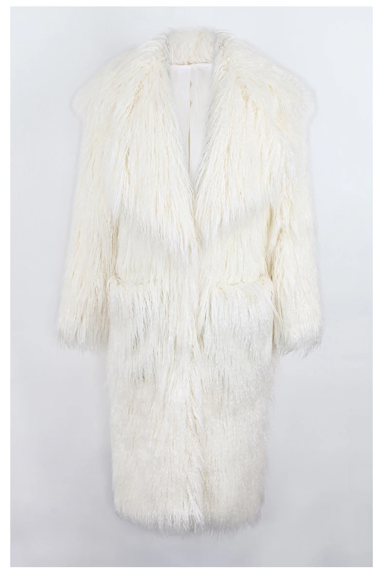 Mauroicardi Winter Thick Warm Shaggy Hairy Fluffy Colored Bright Pink Long Faux Fur Coat Women Loose Luxury Furry Overcoat 2025