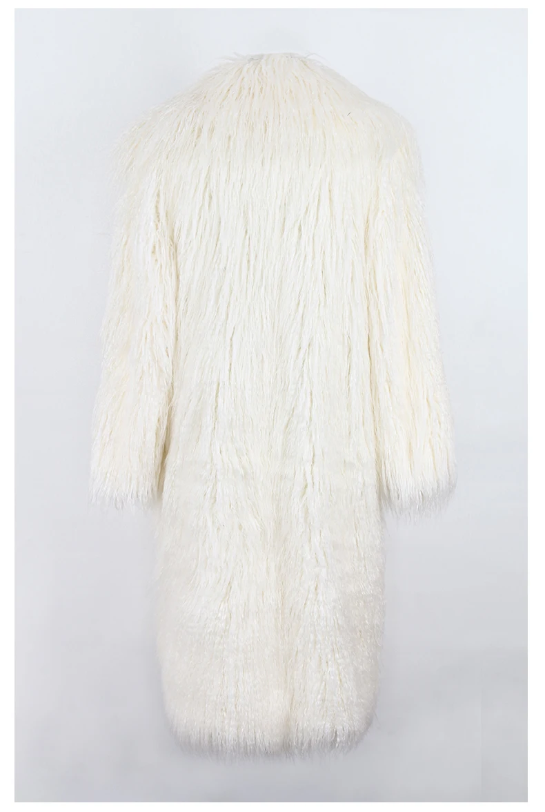 Mauroicardi Winter Thick Warm Shaggy Hairy Fluffy Colored Bright Pink Long Faux Fur Coat Women Loose Luxury Furry Overcoat 2025