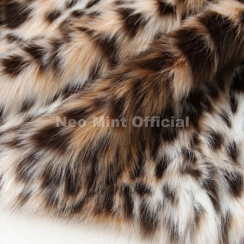 Neo Mint Vintage Stylish Loepard Faux Fur Coat Women 2025 Winter Chic Iconic Ins Blogger Brand Fashion Fox Fur Jacket Streetwear