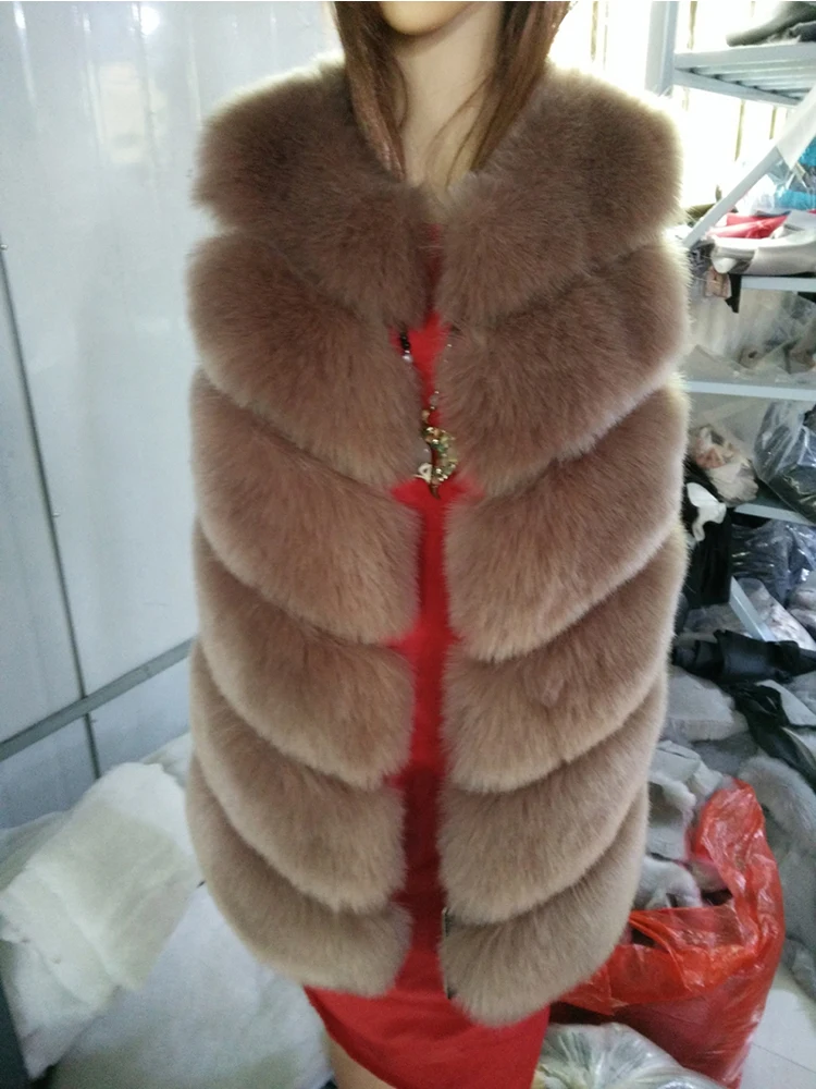 ZARORIN Faux Fur Vest Fashion Faux Fur Coats Women Sleeveless Long fur Jacket Gilet Fourrure manteau femme faux fur vests S-4XL