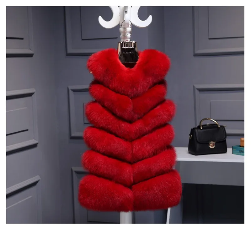 ZARORIN Faux Fur Vest Fashion Faux Fur Coats Women Sleeveless Long fur Jacket Gilet Fourrure manteau femme faux fur vests S-4XL