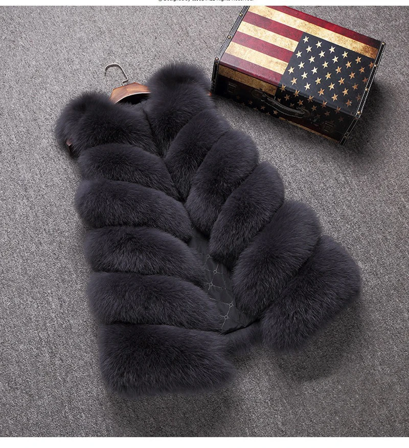 ZARORIN Faux Fur Vest Fashion Faux Fur Coats Women Sleeveless Long fur Jacket Gilet Fourrure manteau femme faux fur vests S-4XL