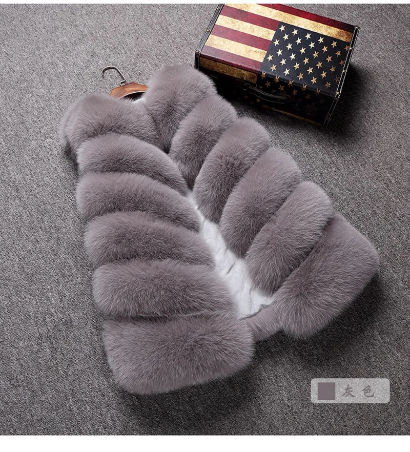 ZARORIN Faux Fur Vest Fashion Faux Fur Coats Women Sleeveless Long fur Jacket Gilet Fourrure manteau femme faux fur vests S-4XL