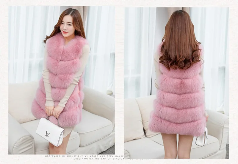 ZARORIN Faux Fur Vest Fashion Faux Fur Coats Women Sleeveless Long fur Jacket Gilet Fourrure manteau femme faux fur vests S-4XL