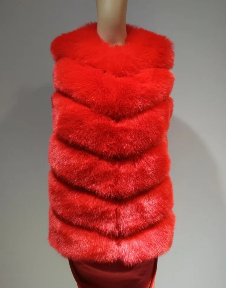 ZARORIN Faux Fur Vest Fashion Faux Fur Coats Women Sleeveless Long fur Jacket Gilet Fourrure manteau femme faux fur vests S-4XL