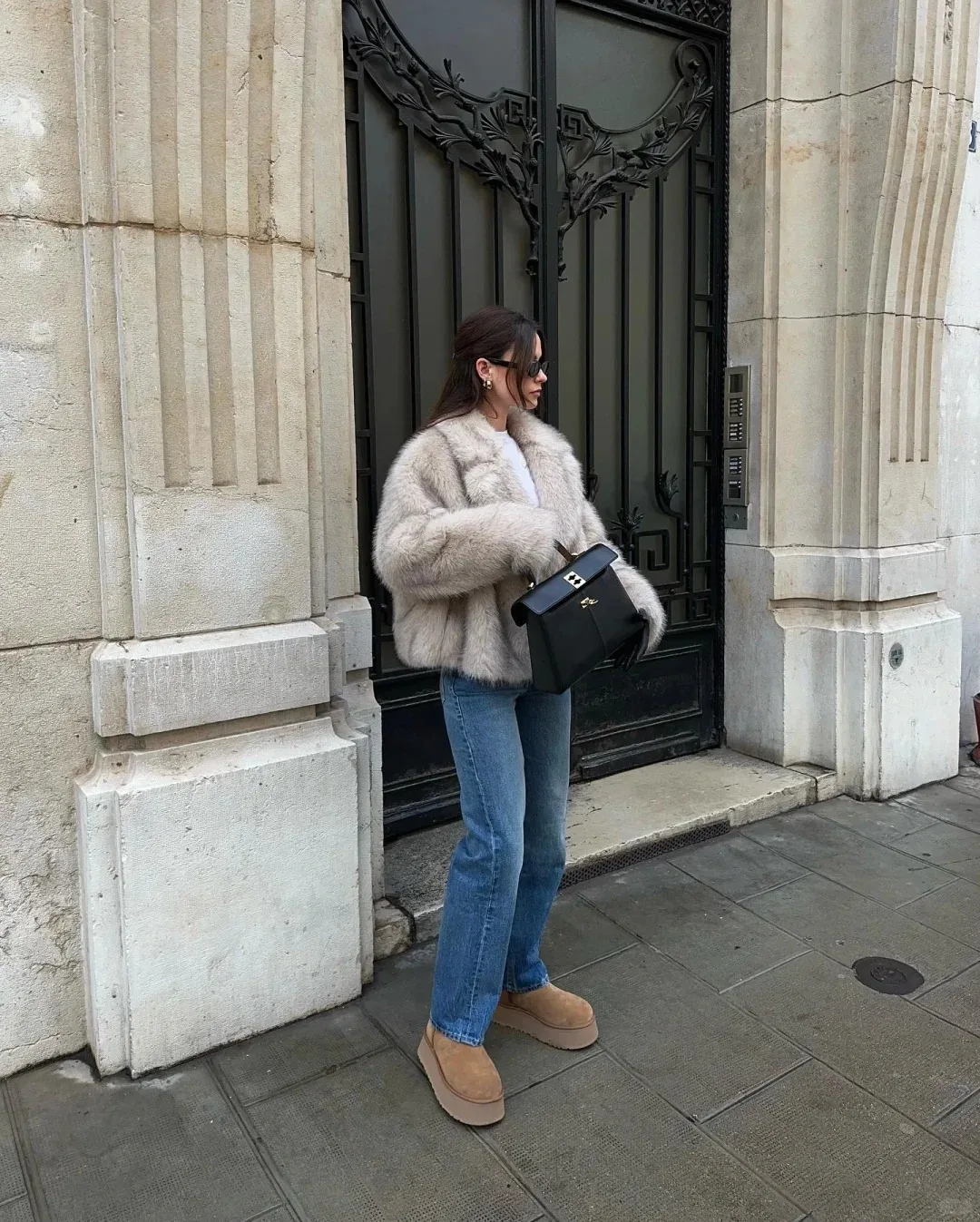 Autumn Winter Faux Fur Coat  Suit Collar Thickened Warm Fluffy CoatShort Street Style Fox Fur Jacket Peludo Chaqueta Mujer
