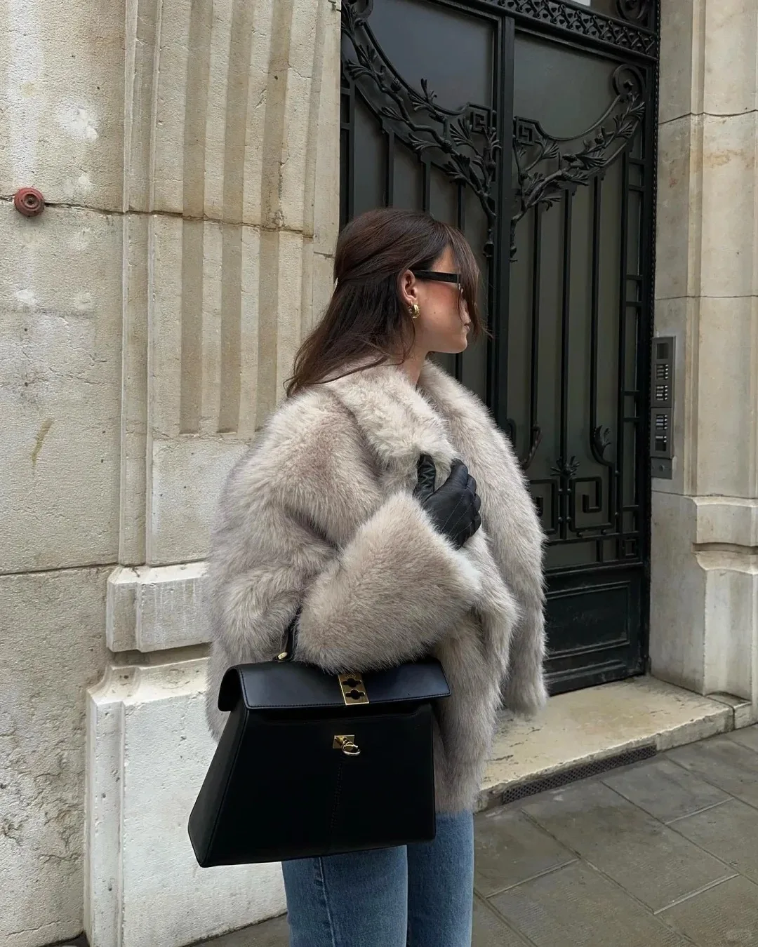 Autumn Winter Faux Fur Coat  Suit Collar Thickened Warm Fluffy CoatShort Street Style Fox Fur Jacket Peludo Chaqueta Mujer