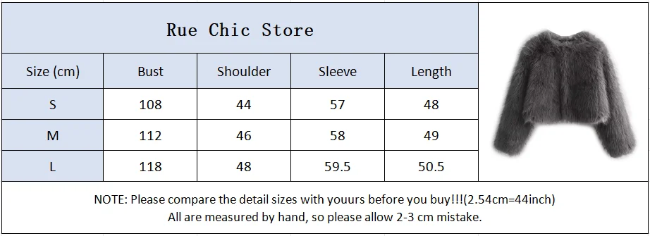 Chic Grey Fluffy Faux Fur Jacket Women Elegant O Neck Long Sleeves Cropped Coats Autumn Winter Lady High Street Outwears