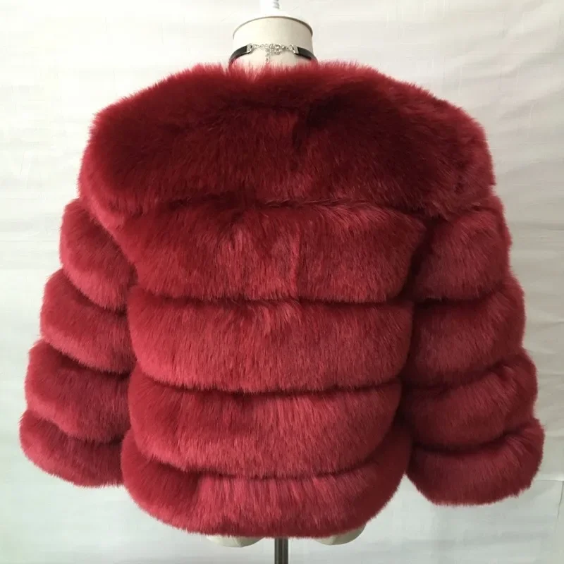 Faux Fur Coats Women Short Coat Jackets Elegant Jacket Autumn Winter Y2k Furry Outerwear Mom Splice Thick Warm Coffe Coats