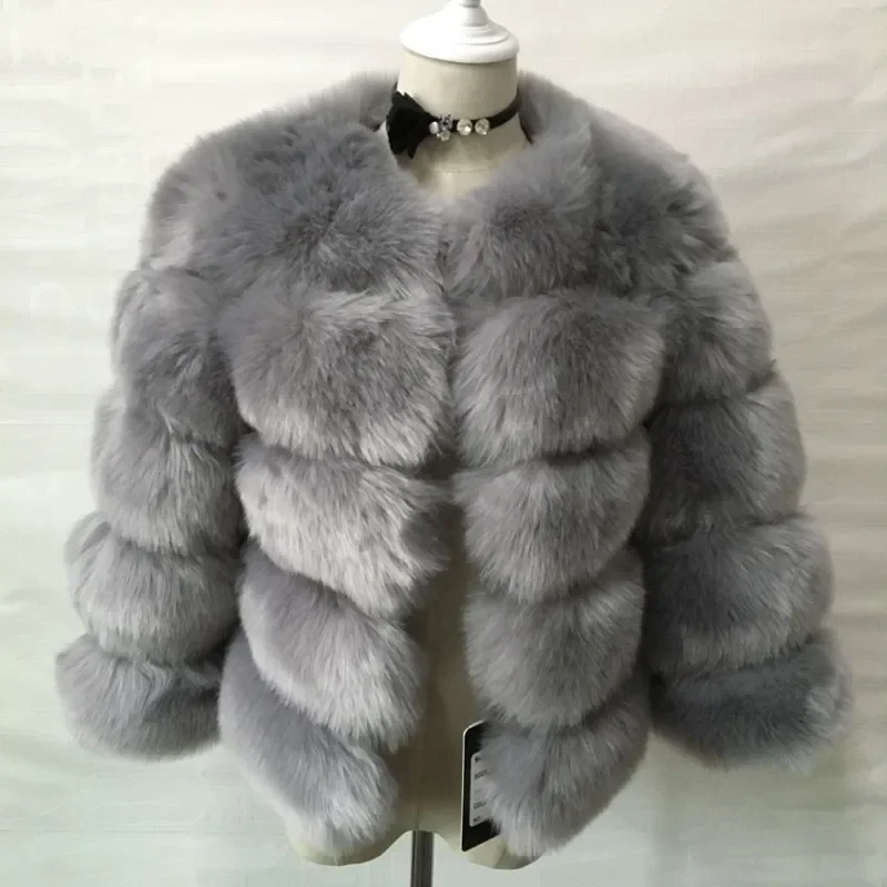 Faux Fur Coats Women Short Coat Jackets Elegant Jacket Autumn Winter Y2k Furry Outerwear Mom Splice Thick Warm Coffe Coats