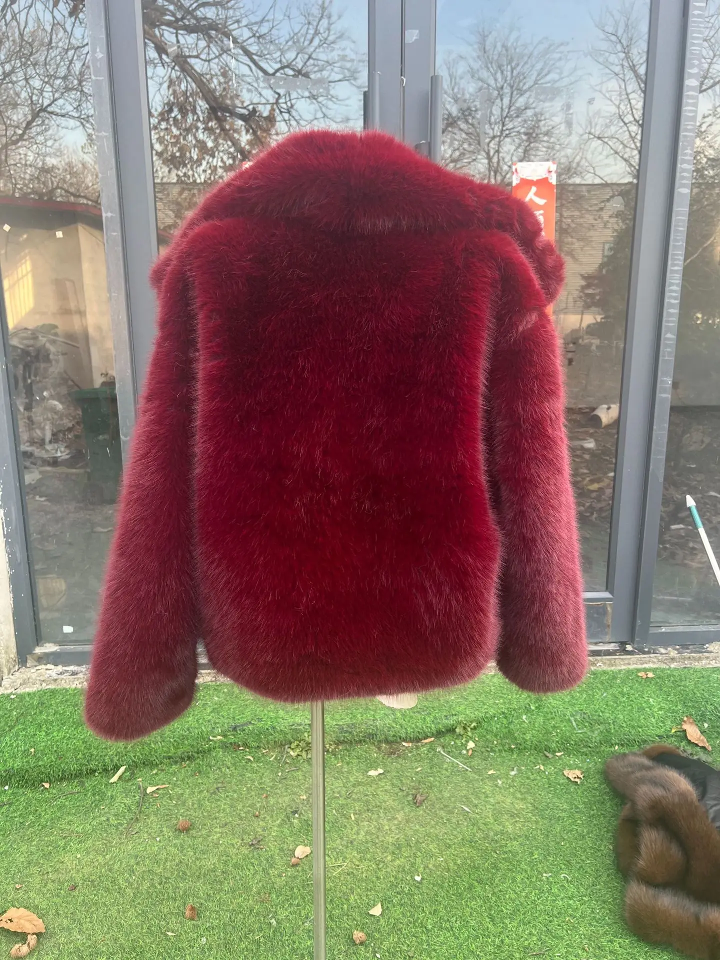Woman Autumn Winter Faux Fur Coat Plush Fluffy Women's Jacket New in Outerwears White Red Gray Black Wool Blends Coats