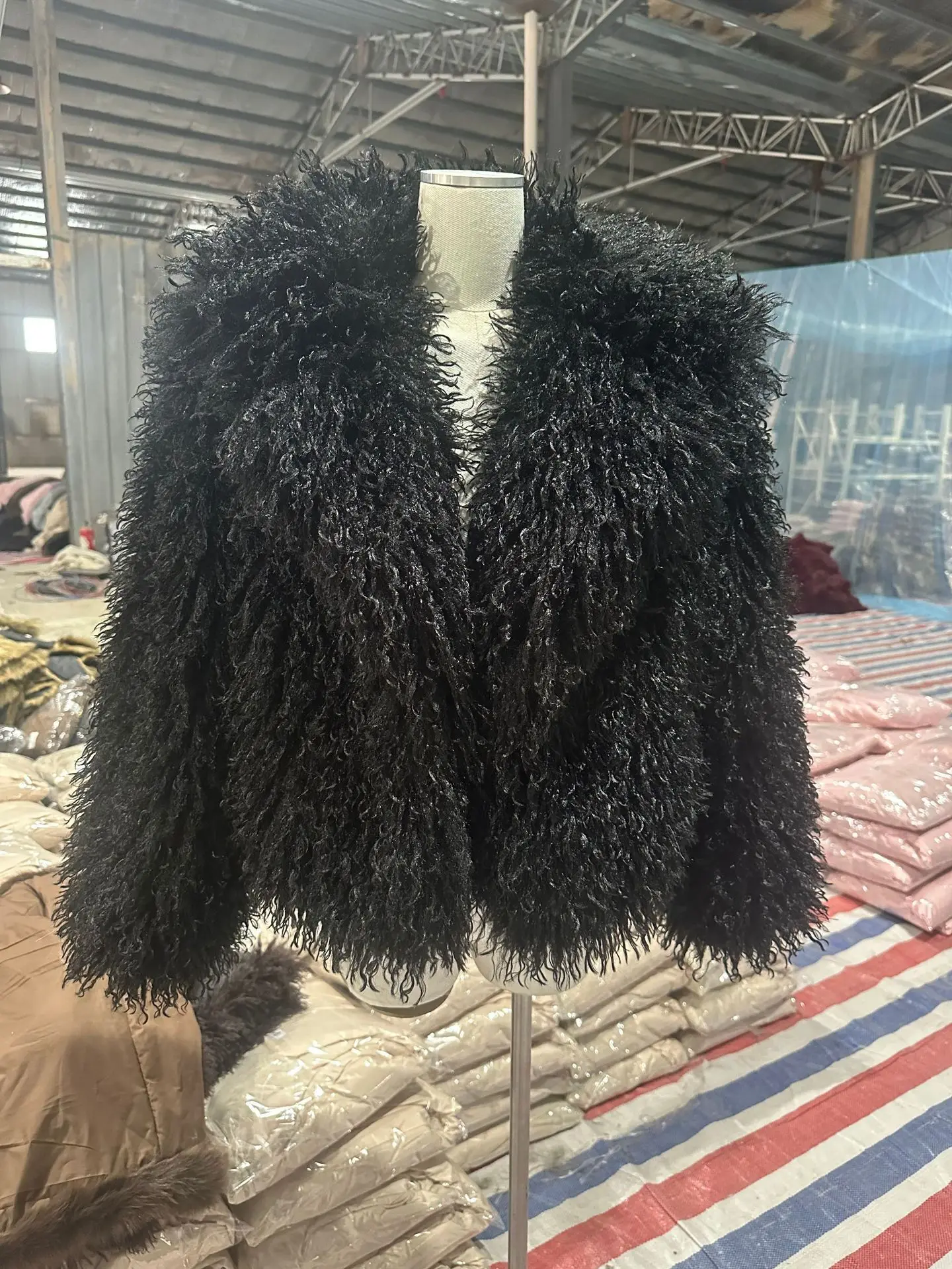DEAT Fashion Apricot Faux Fur Coat For Women Short Style Imitation Mongolia Sheep Fur Street Cardigan Jacket Winter New 7A1595