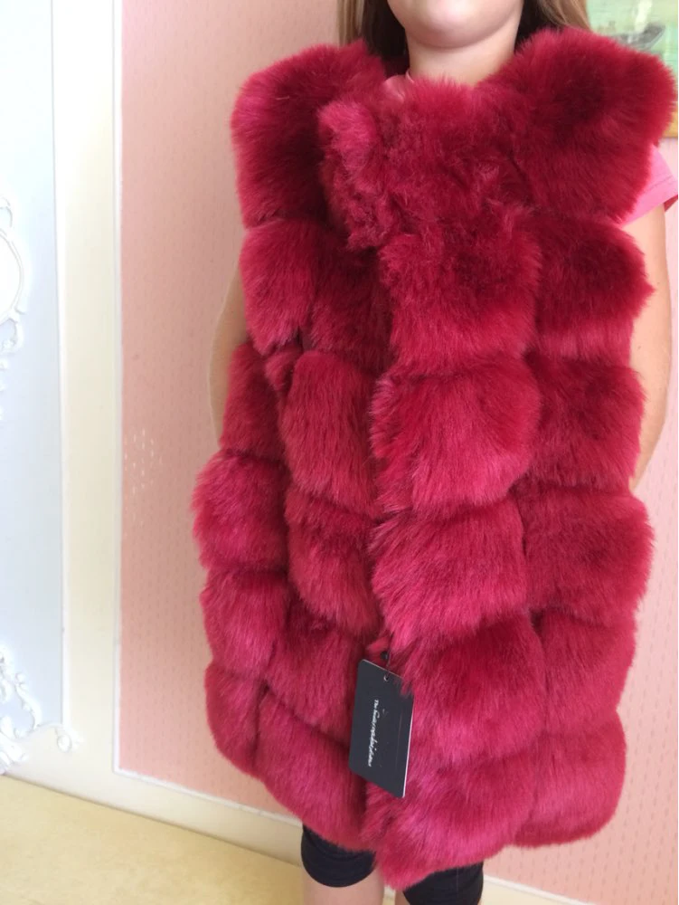 ZADORIN Fashion Female Fur Waistcoat Winter Warm Faux Fox Fur Vest Women High-Grade Cappa Fashion O-Neck Long Fur Coat Cardigan