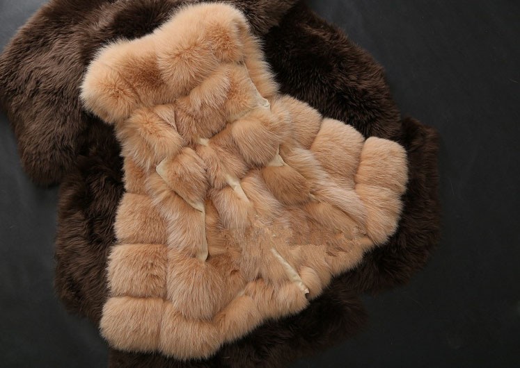 ZADORIN Fashion Female Fur Waistcoat Winter Warm Faux Fox Fur Vest Women High-Grade Cappa Fashion O-Neck Long Fur Coat Cardigan
