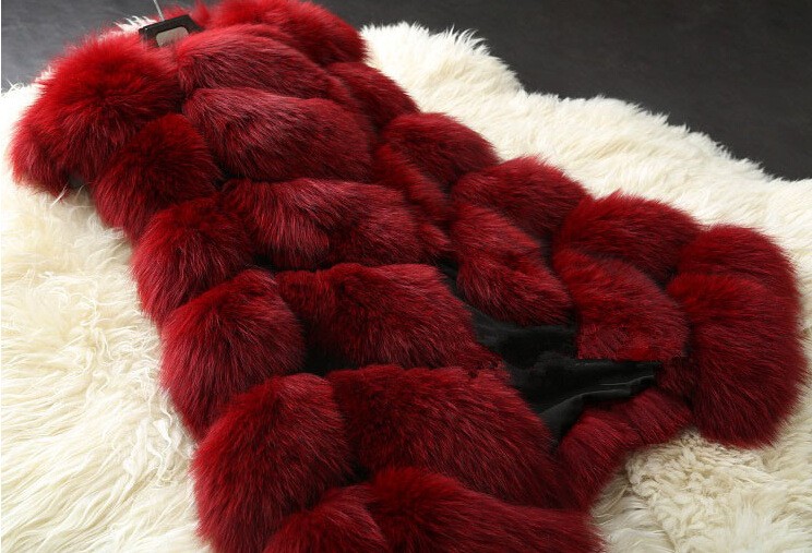 ZADORIN Fashion Female Fur Waistcoat Winter Warm Faux Fox Fur Vest Women High-Grade Cappa Fashion O-Neck Long Fur Coat Cardigan