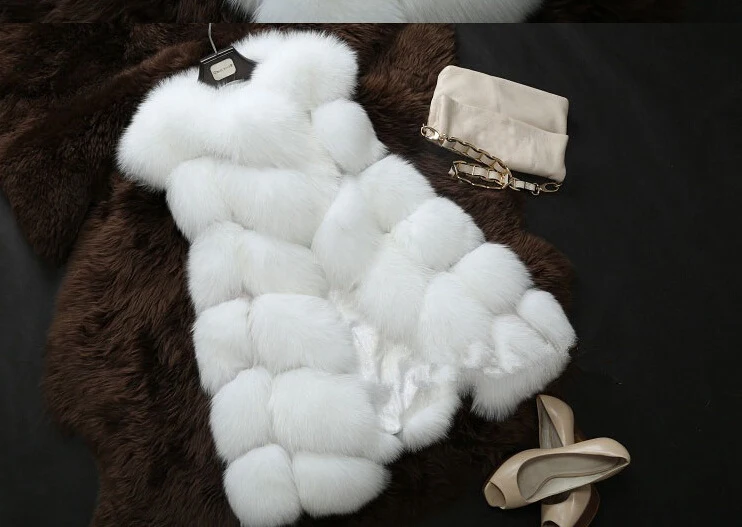 ZADORIN Fashion Female Fur Waistcoat Winter Warm Faux Fox Fur Vest Women High-Grade Cappa Fashion O-Neck Long Fur Coat Cardigan