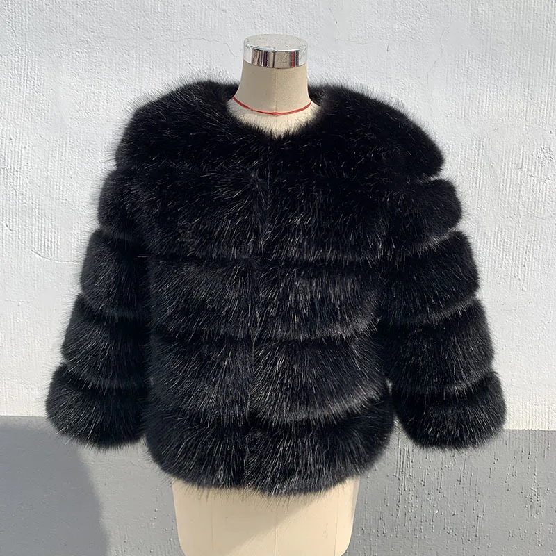 Women Faux Fur Zipper Coats Short Coat Jackets Elegant Jacket Furry Outerwear Party Solid Thick Warm Y2k Coats Streetwear