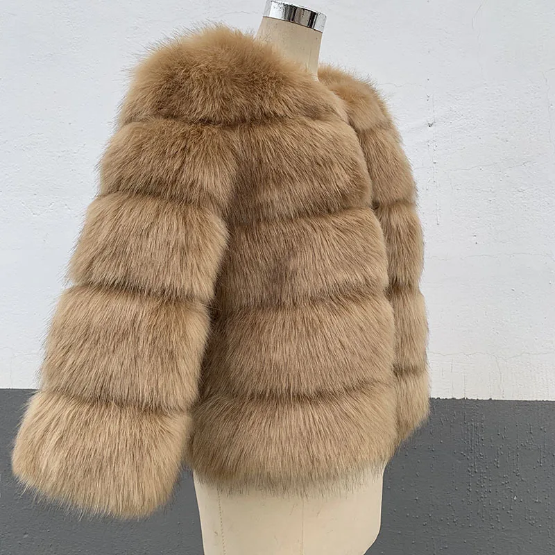 Women Faux Fur Zipper Coats Short Coat Jackets Elegant Jacket Furry Outerwear Party Solid Thick Warm Y2k Coats Streetwear